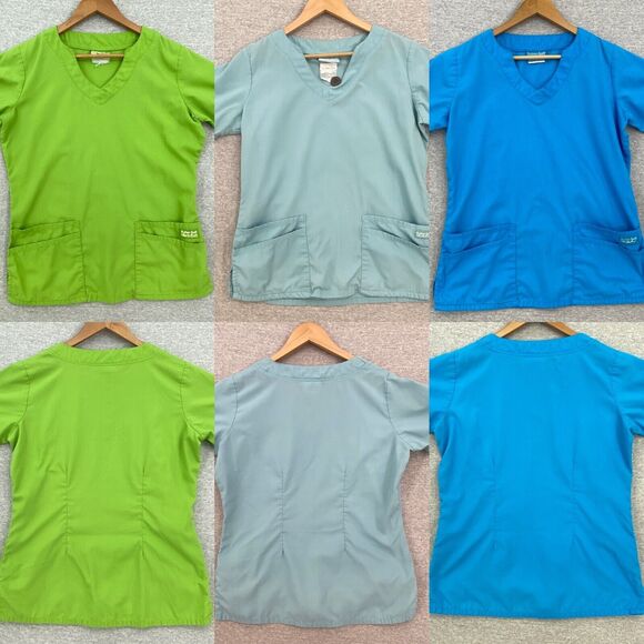 Butter Soft UA Scrub Top Set Womens Small 3PC Nursing Uniform Short Sleeve - Picture 1 of 16